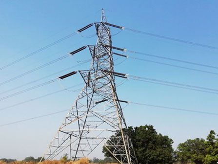 Construction of 400kv transmission line from IB to Meramundali, Jharsuguda, ORISSA.